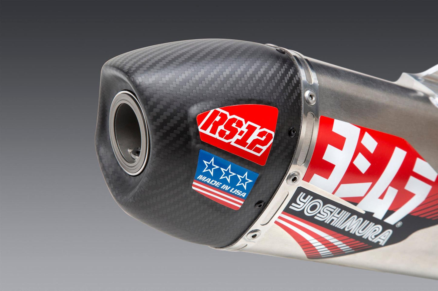 Yoshimura RS-12 Full Exhaust System Stainless Steel Aluminium Carbon Cap For Husqvarna MCF 350 2022