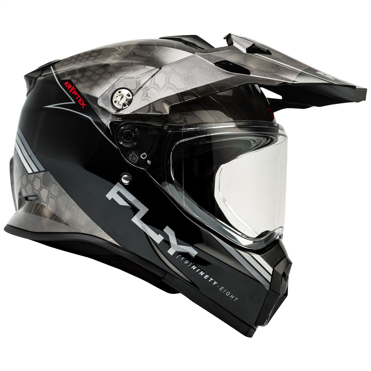 Fly Racing 2025 Trekker Kryptek Conceal Motocross Helmet Black Grey White