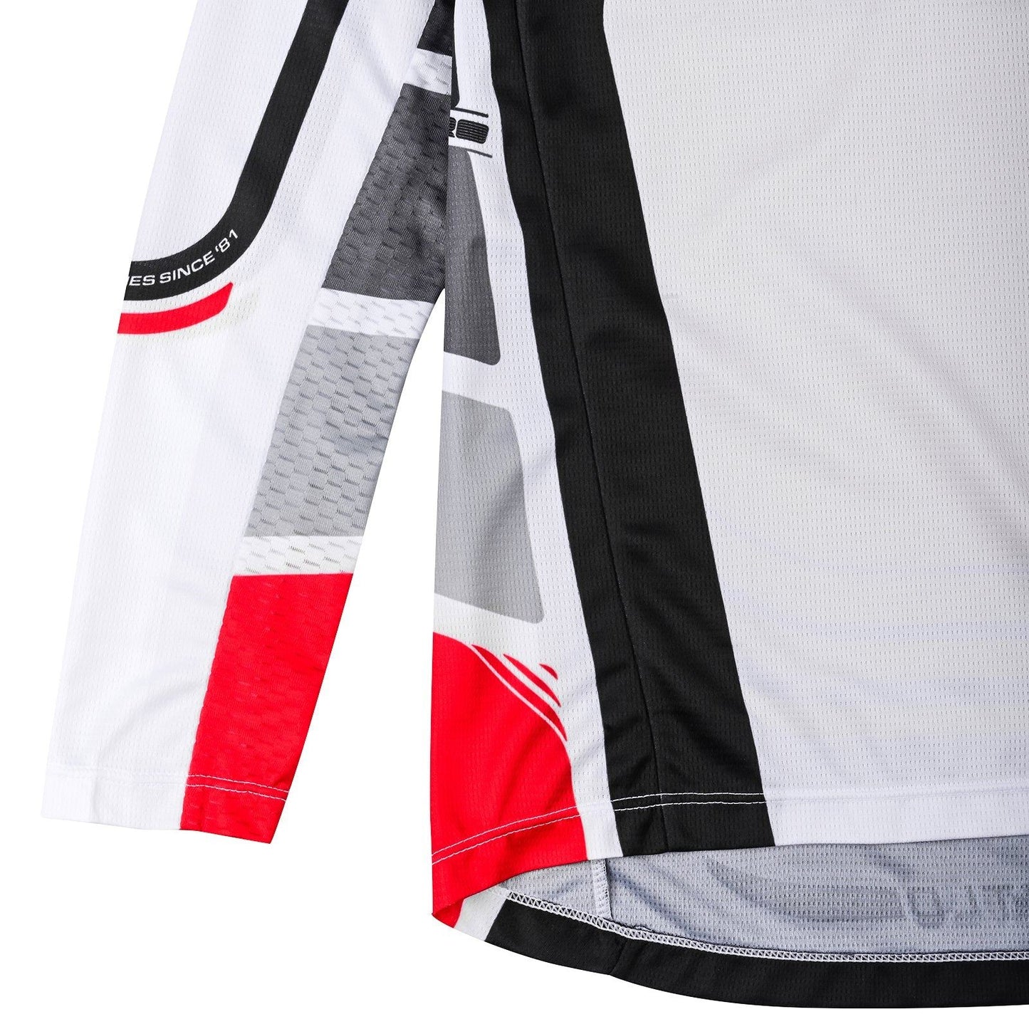 Troy Lee Designs 2025 Motocross GP PRO Youth Wavez Jersey Off White Red