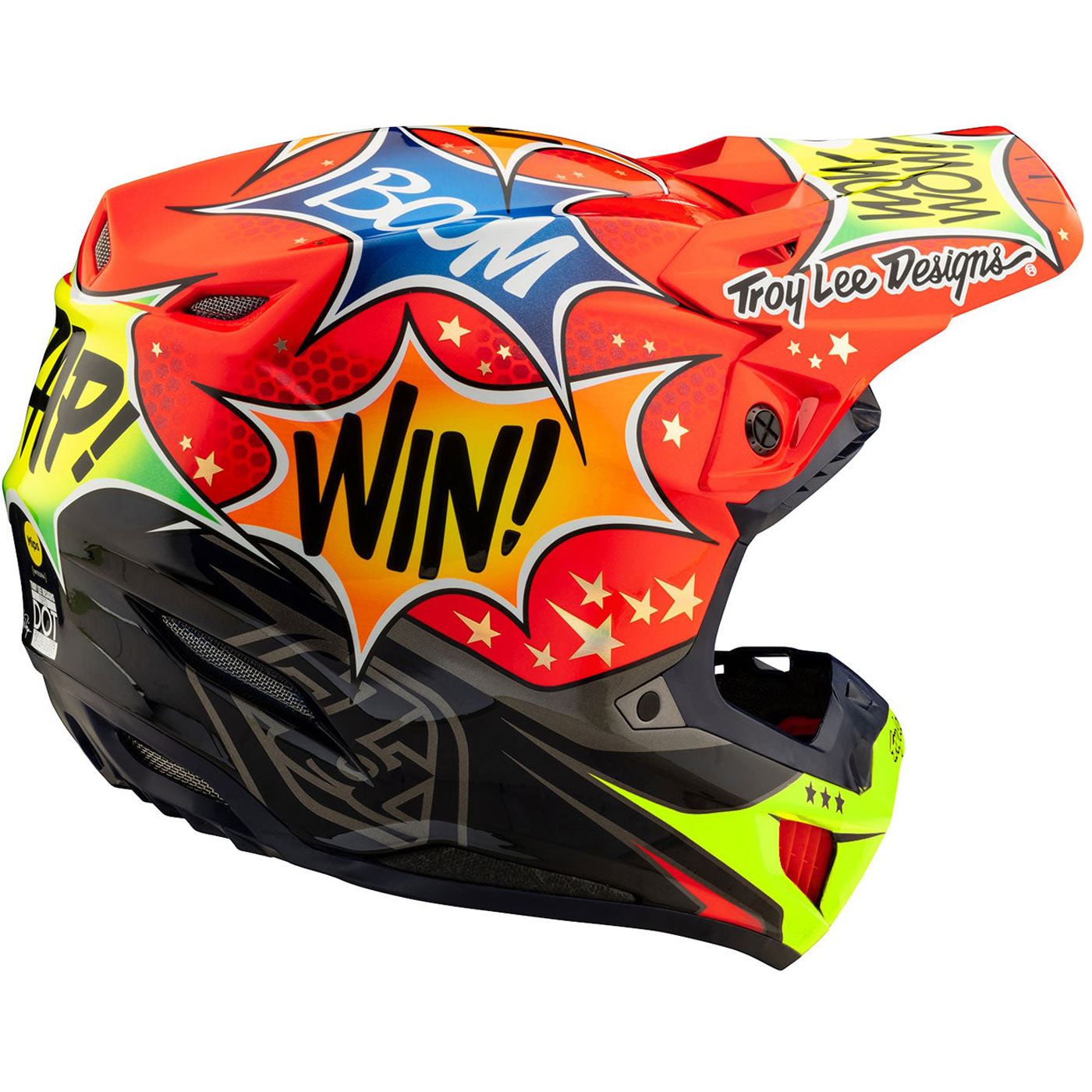 Troy Lee Designs 2025 Motocross Helmet SE5 Composite Cosmic Explosion Red