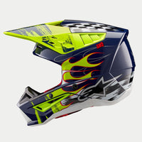 Alpinestars 2026 Supertech SM5 Rash Night Navy Yellow Fluo Motocross Helmet