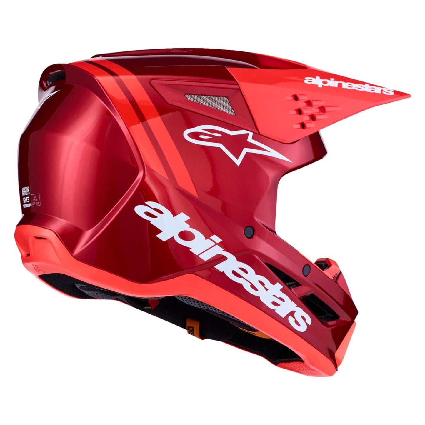 Alpinestars 2027 S-M3 Radium MX Helmet Red White Blue Yellow Flou