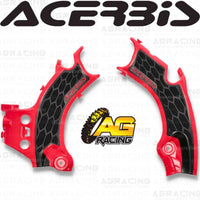 Acerbis X-Grip Frame Protector Guards Red Black For Honda CRF 300 RX 2022-24