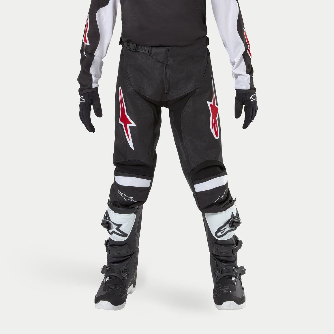 Alpinestars 2024 Racer Lucent Youth Motocross Pants White Neon Red Yellow Fluo