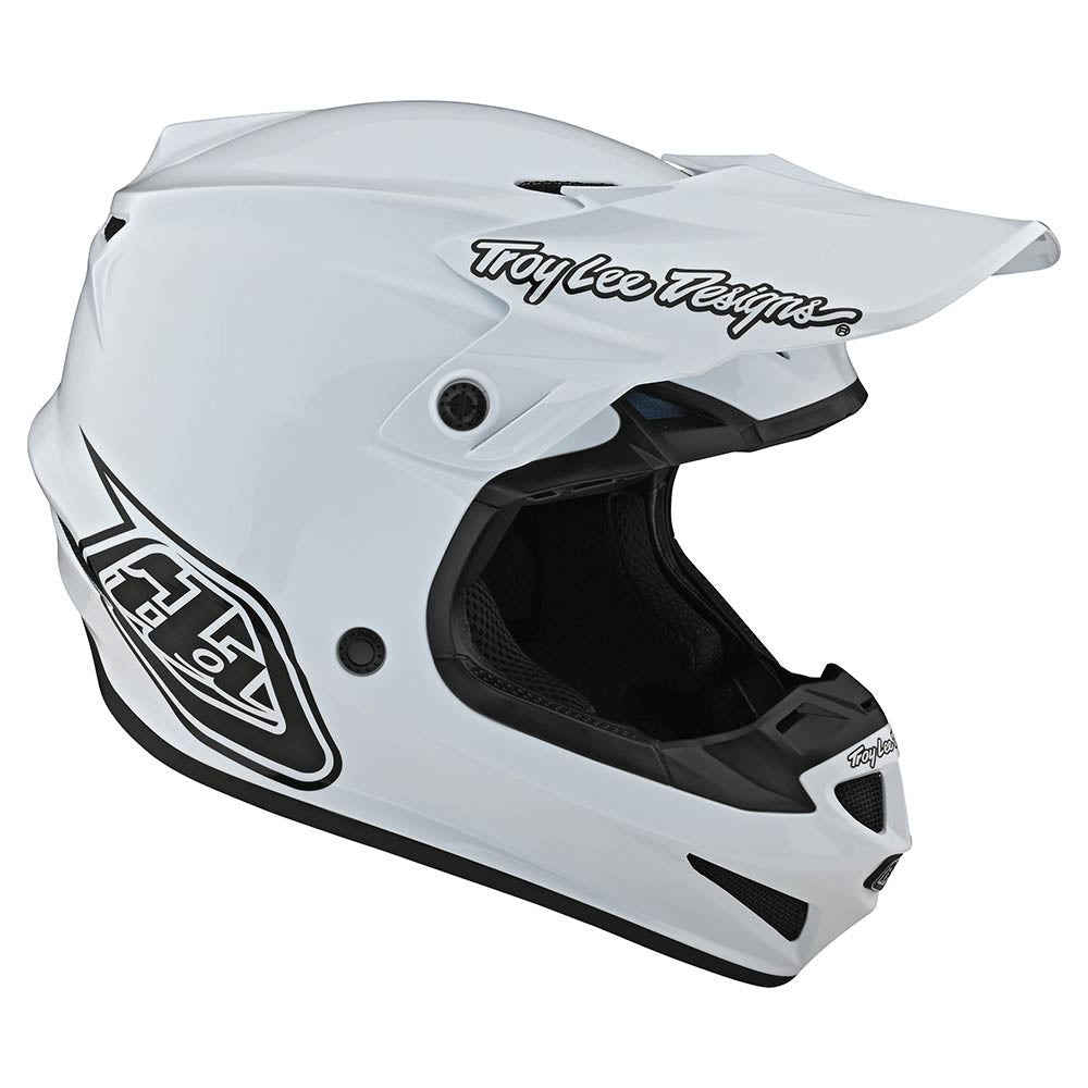 Troy Lee Designs 2025 SE4 Polyacrylite Helmet W/MIPS Mono White