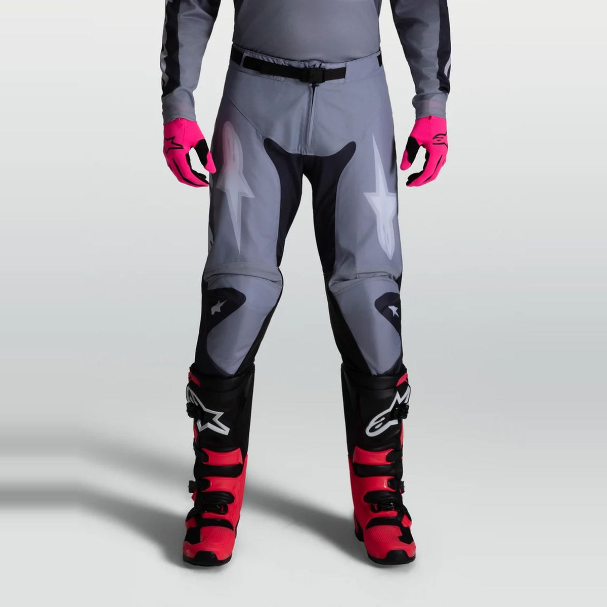 Alpinestars 2027 Racer Amber MX Pants Graystone Cold Gray Light Lilac