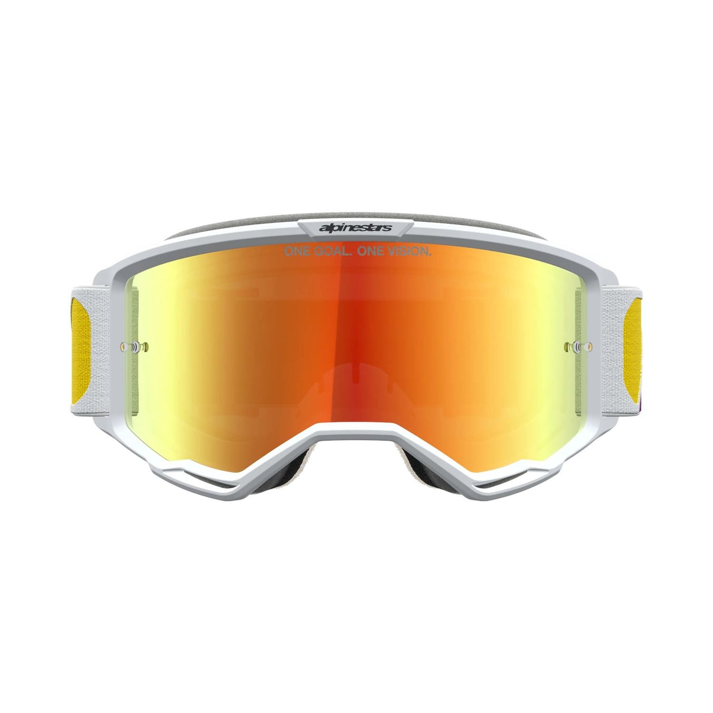 Alpinestars 2027 Vision 5 Drag MX Goggles Orange Red Mirror Red
