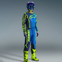 Alpinestars 2026 Fluid Apex Motocross Combo Kit Blue Yellow Flo