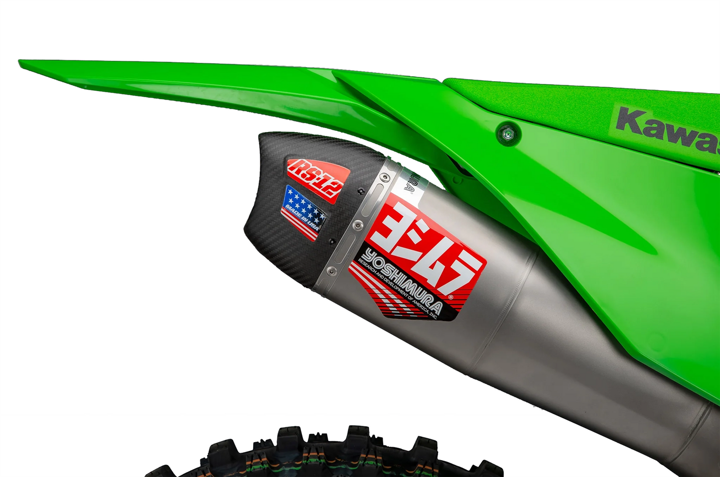 Yoshimura RS-12 Full Exhaust System Stainless Steel Aluminium Carbon Cap For Kawasaki KX 450F 2024