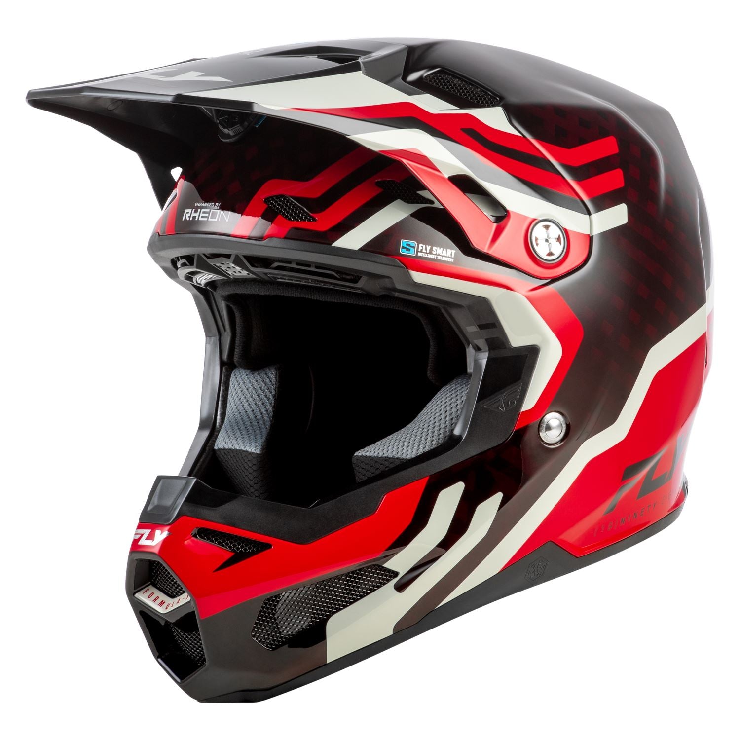Fly Racing 2026 Motocross Helmet Formula S Byte Carbon Red Grey