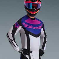 Alpinestars 2026 Techstar Knif Motocross Jersey Black Light Grey Purple