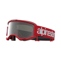 Alpinestars 2027 Vision 5 Hone MX Goggles Red White Mirror Silver