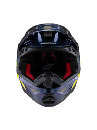 Alpinestars 2026 TLD LImited Edition SM10 Motocross Helmet Dark Blue Orange Yellow Fluo Red Gloss