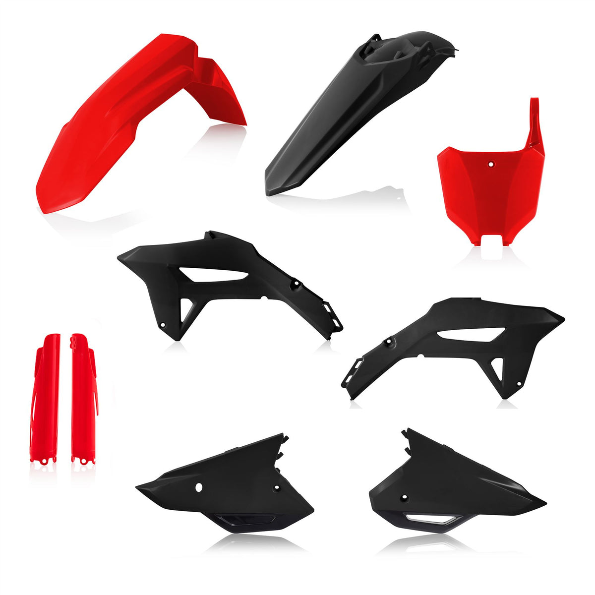 Acerbis Full Plastic Kit Red Black For HONDA CRF 250 R 2022-2024