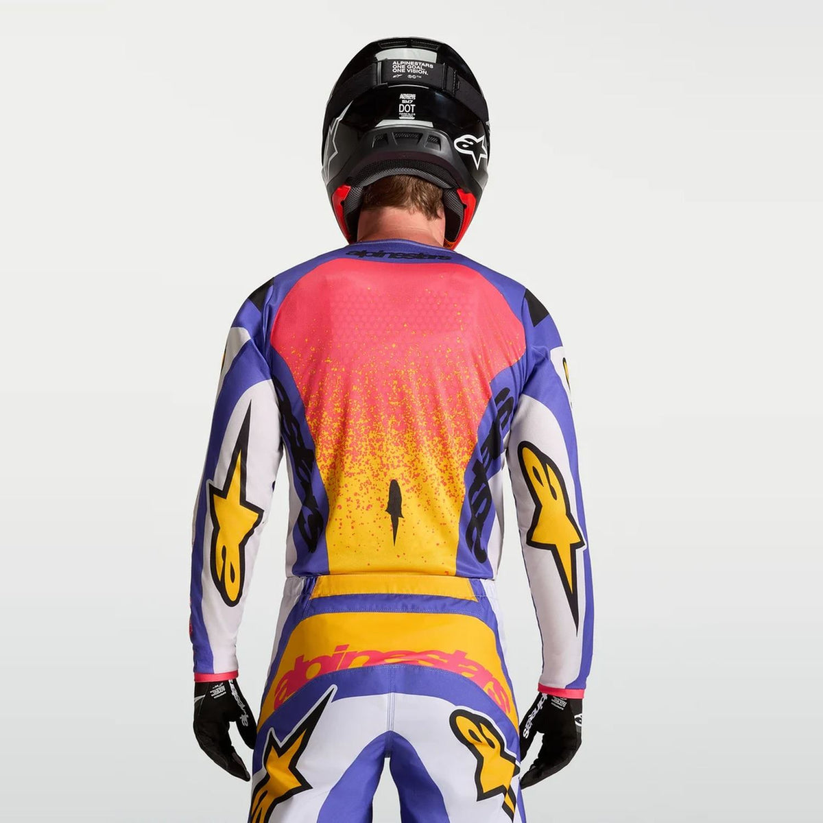 Alpinestars 2027 Fluid Drag MX Jersey Light Lilac Blue Iris Gold