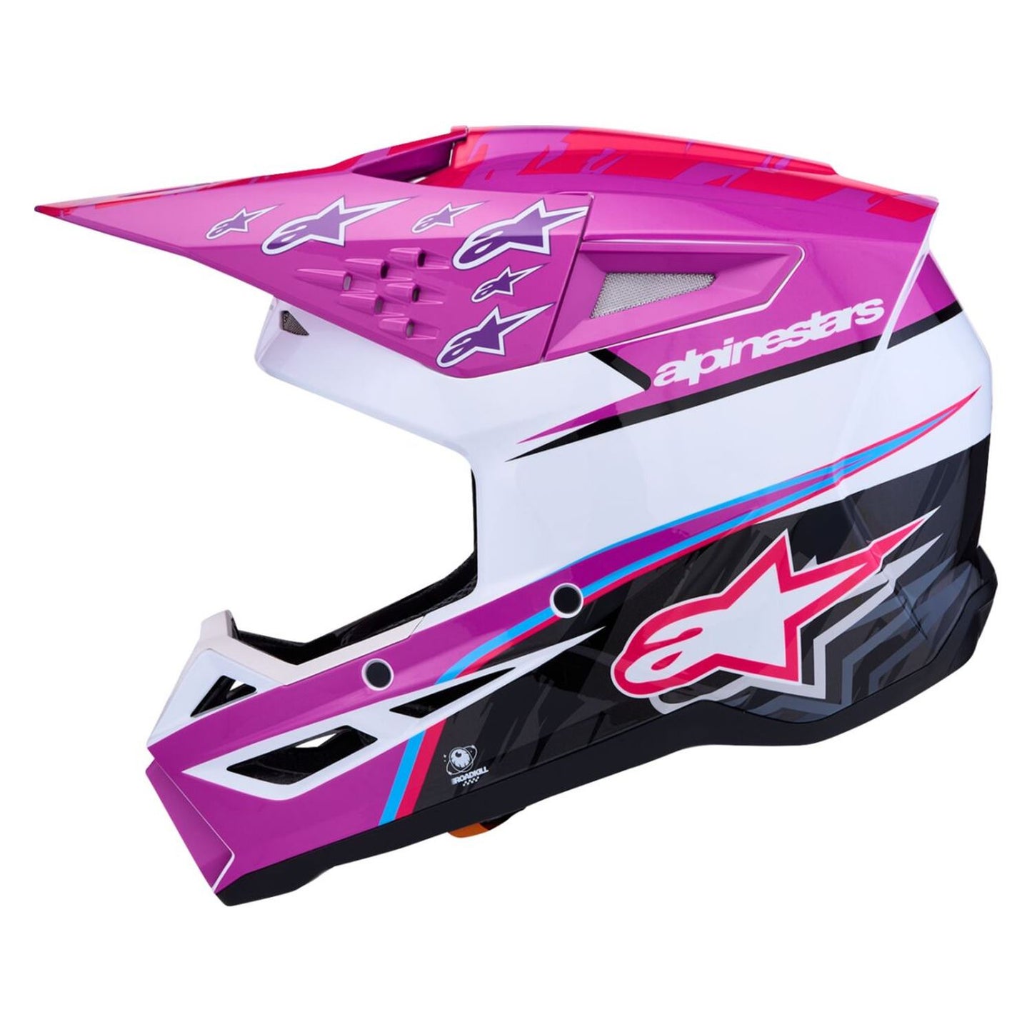 Alpinestars 2027 S-M3 Falcon MX Helmet Purple White Black Pink