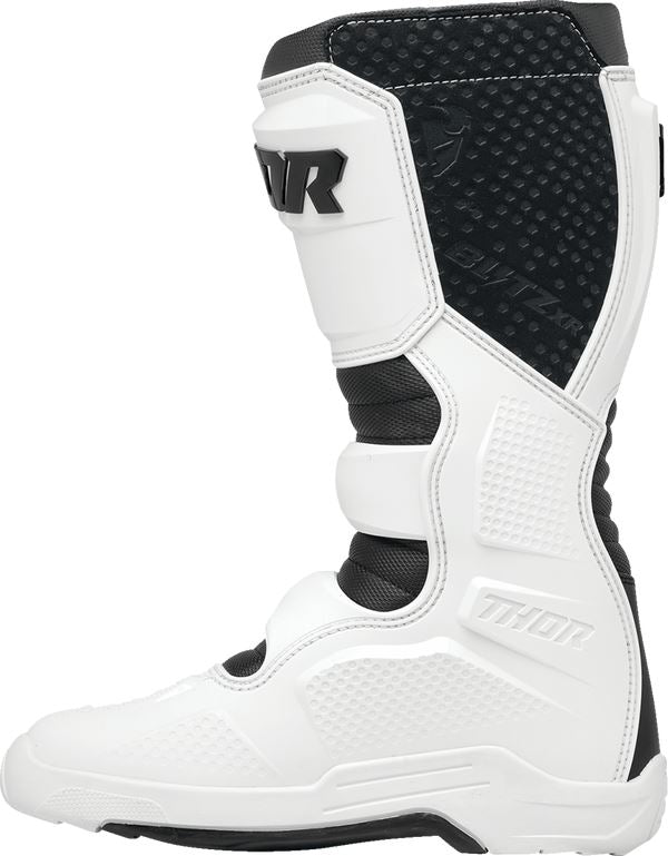 Thor 2024 Youth Blitz XR White Black Motocross Boots