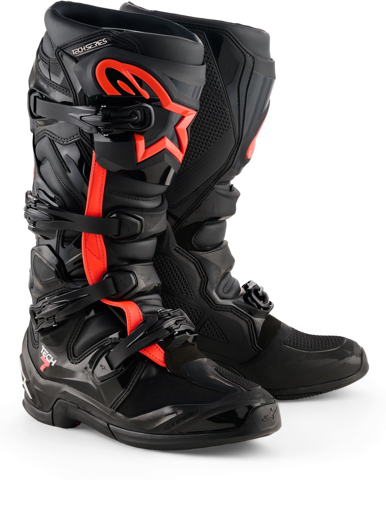 Alpinestars 2026 Tech 7 MX Boots Black Red Flou