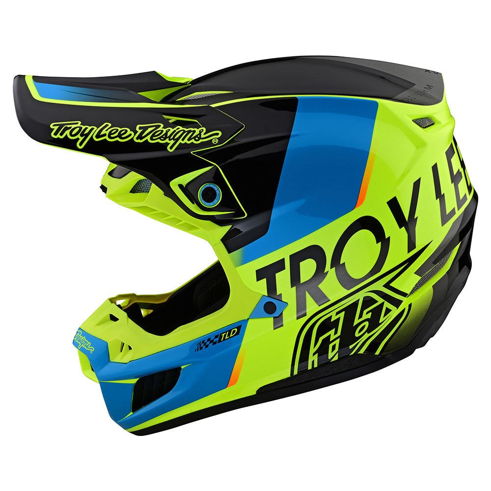 Troy Lee Designs SE5 Carbon Helmet W/MIPS Qualifier Yellow