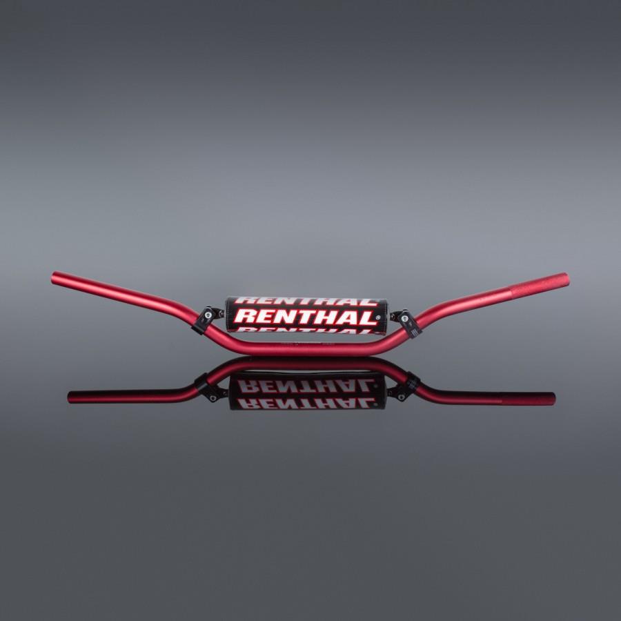 Renthal 7/8 22mm RC Red 971 Handlebar Padded For Kawasaki KLR 650 2022-2024