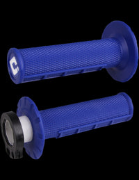 ODI Half Waffle MX Lock-On Grip Set Blue For Yamaha XT 200 2001-2024