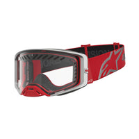 Alpinestars 2027 Supertech Dura Air Fluid MX Goggles Red Silver Clear