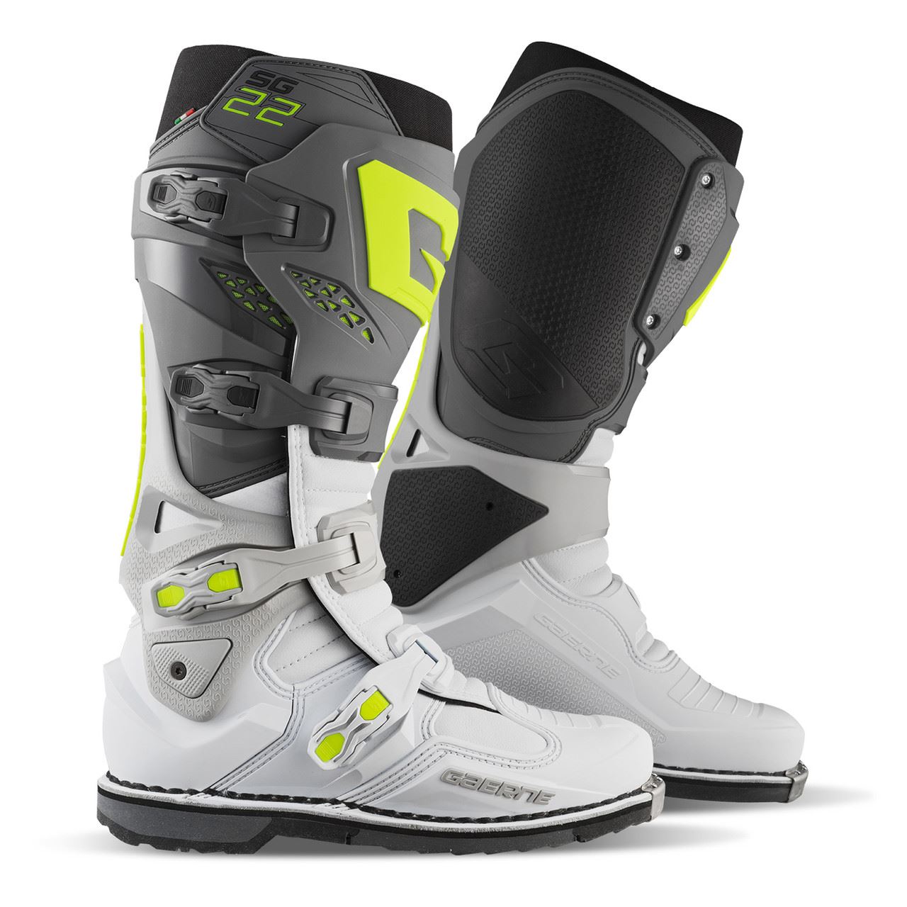 Gaerne SG22 Motocross Boots Anthracite White