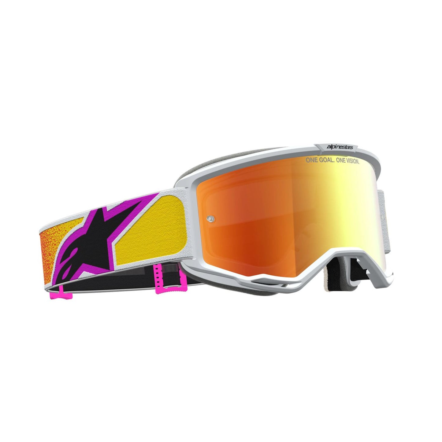 Alpinestars 2027 Vision 5 Drag MX Goggles Orange Red Mirror Red