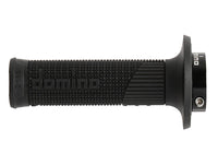 Domino D100 Black D-Lock MX Grips W/Push Pull Pulley Motocross Off-Road Enduro