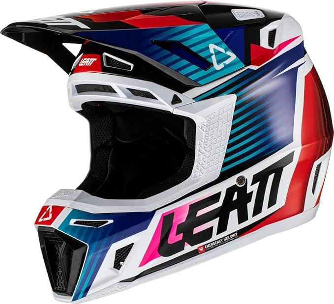 Leatt 2022 Helmet Moto 8.5 V22 Royal with 5.5 Goggles & Bag