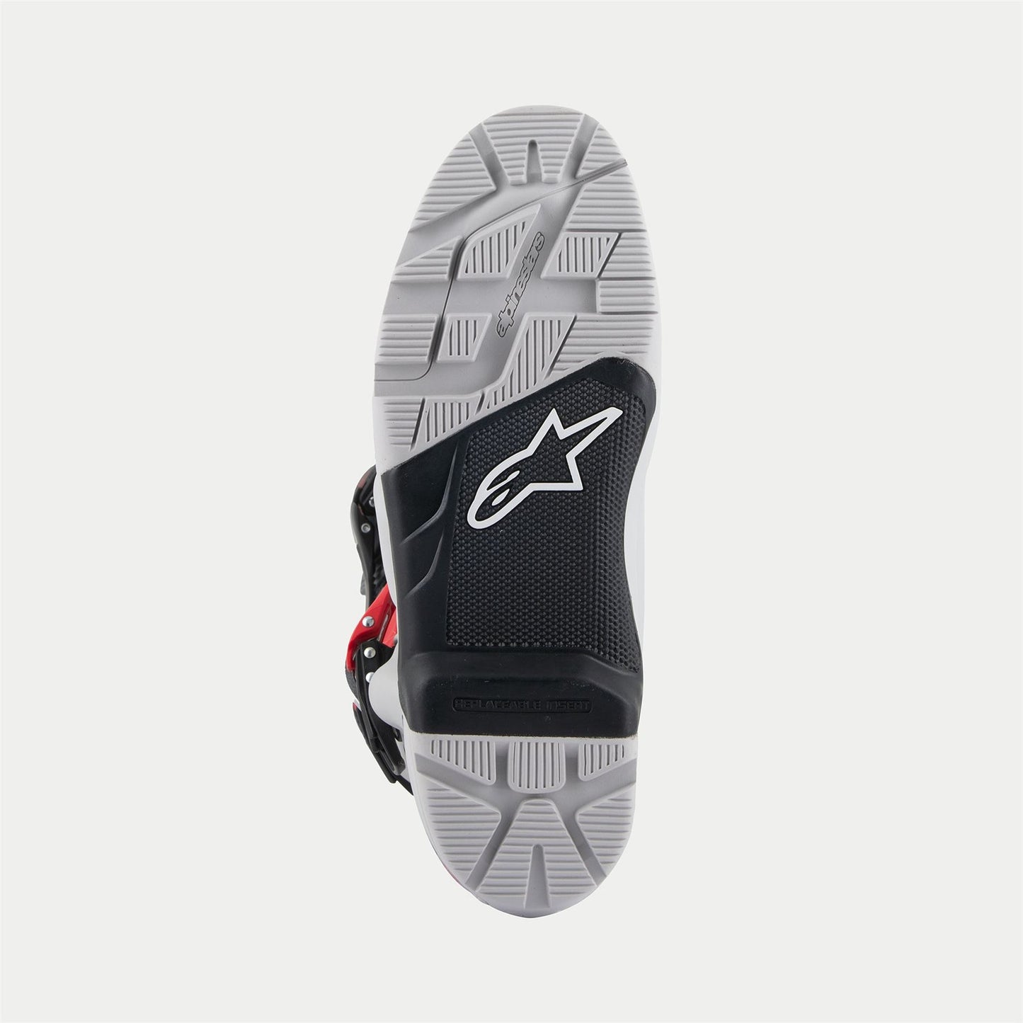 Alpinestars 2025 Tech 7 Enduro Boots Light Grey Dark Grey Bright Red