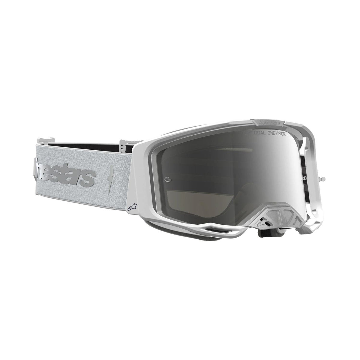 Alpinestars 2027 Vision 8 Amber MX Goggles White Mirror Silver