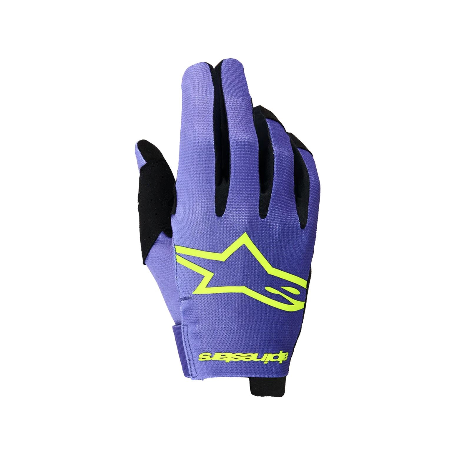 Alpinestars 2026 Radar Motocross Gloves Purple Yellow Flo