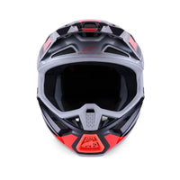 Alpinestars 2026 SM7 Rise Motocross Helmet Black Silver Red Flo