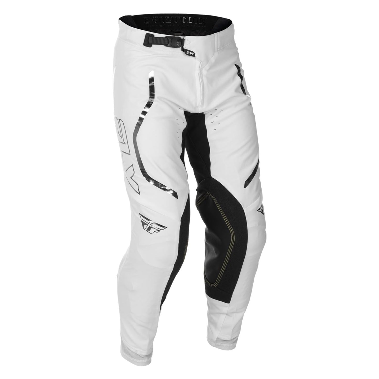 Fly Racing 2026 Motocross Pants Evolution DST Flash  White Silver