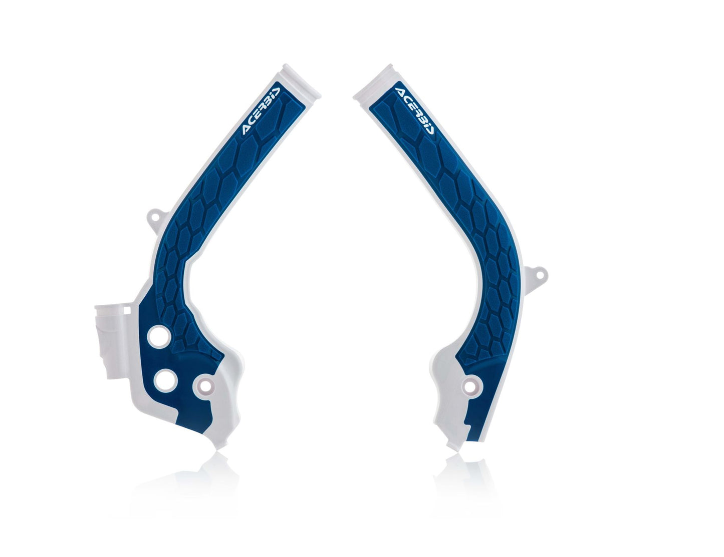 Acerbis X-Grip Frame Protector Guards White Blue For Husqvarna FE 350 2017-2019