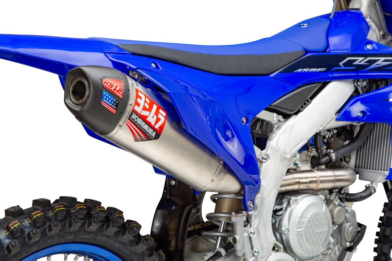 Yoshimura RS-12 Full Exhaust System Stainless Steel Aluminium Carbon Cap For Motocross Enduro Motorcycles