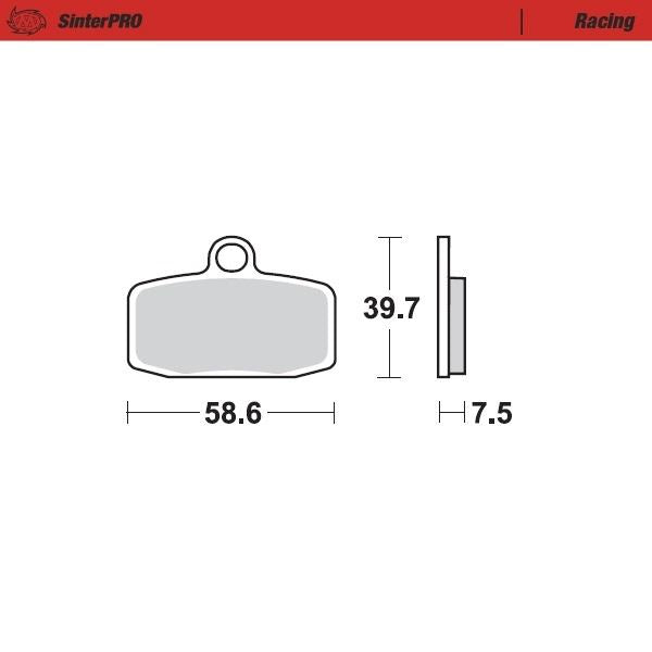 Moto-Master Front Left Pro Racing Sintered Brake Pads For Sherco ST 80 (Formula caliper) 2013-2014