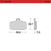 Moto-Master Front Left Pro Racing Sintered Brake Pads For Gas Gas TXT 280 (Formula caliper) 2012