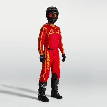 Alpinestars 2027 Fluid Apex MX Combo Kit Fire Red Gold