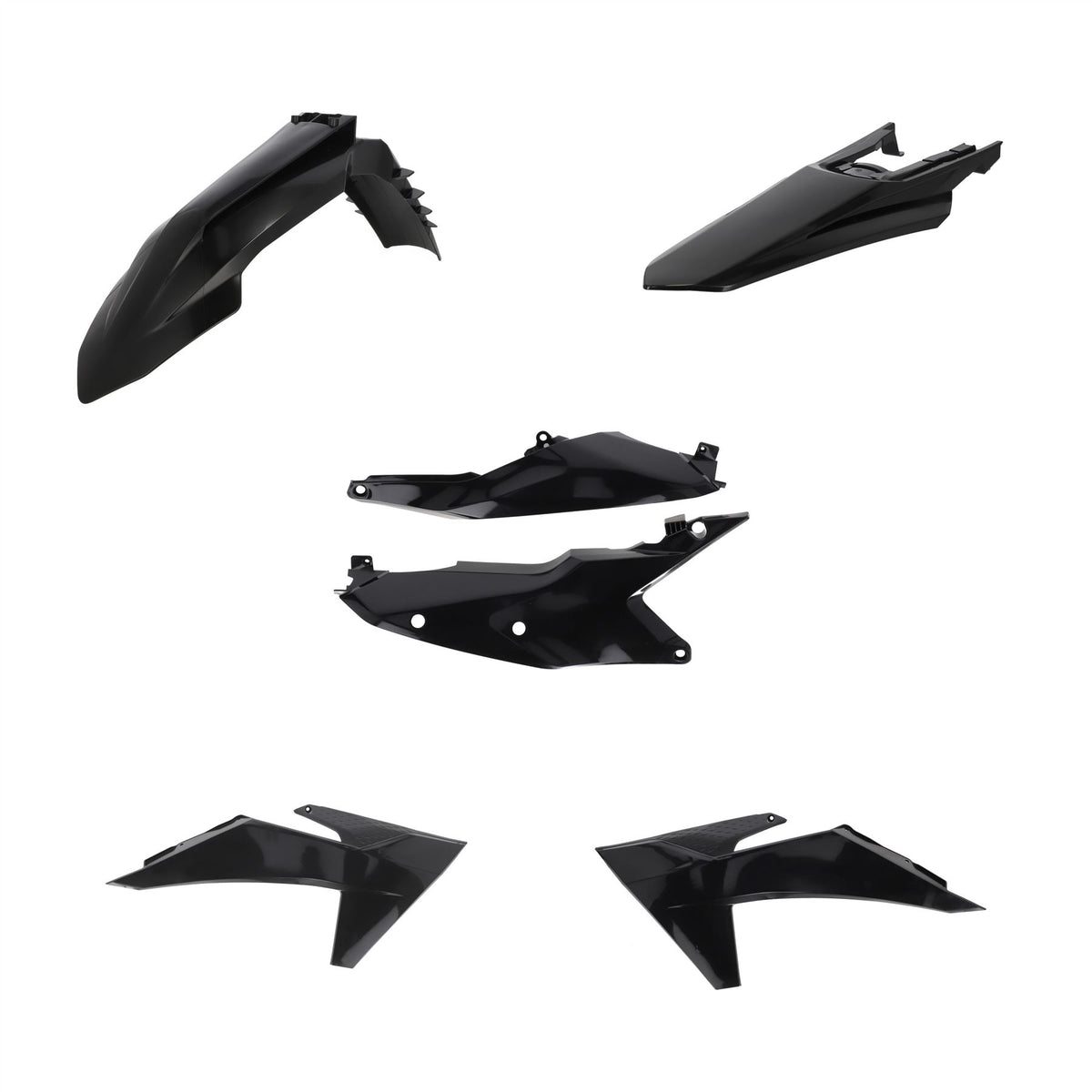 Acerbis Plastic Kit Black For KTM XC-W 125 2024-2025