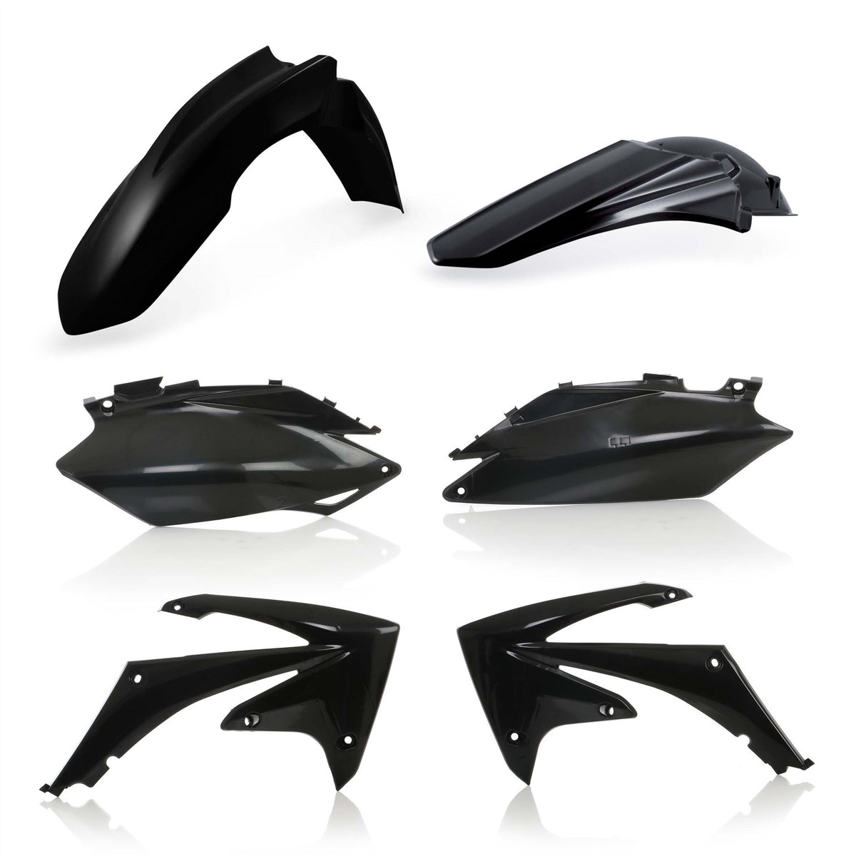 Acerbis Plastic Kit Black For HONDA CRF 450 R 2011-2012