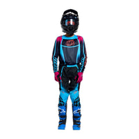 Troy Lee Designs Spring 2026 Youth GP Pro Framework MX Combo Kit Black Cyan