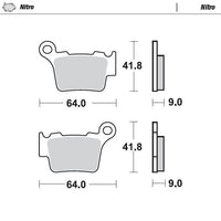 Moto-Master Rear Nitro Sintered Brake Pads For KTM 560 SMR 2008-2012
