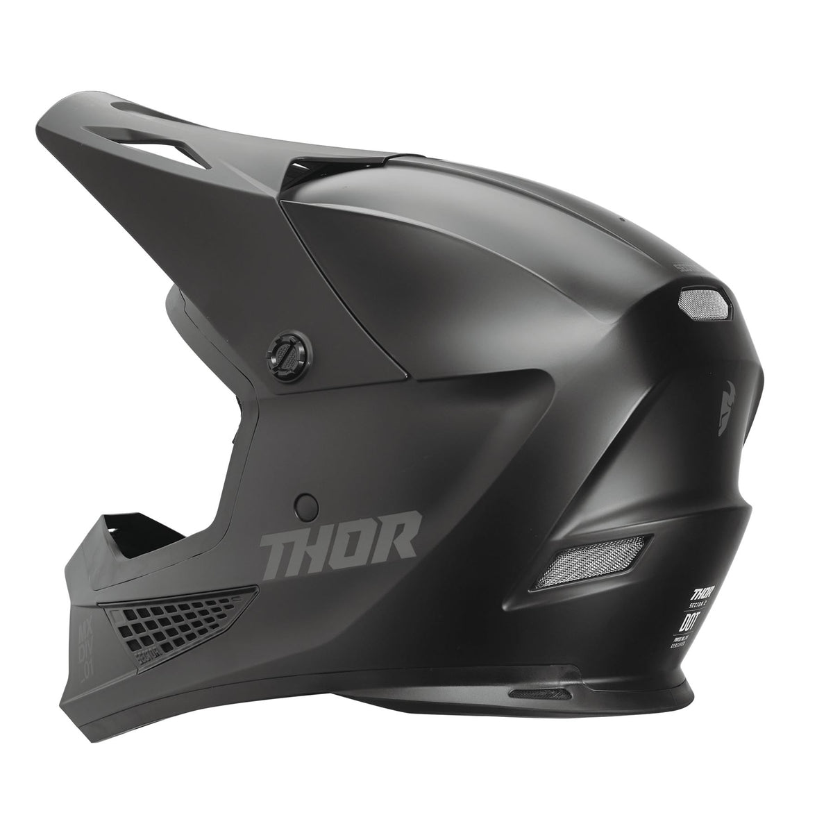 Thor 2025 Motocross Helmet Sector 2 Blackout Solid Black