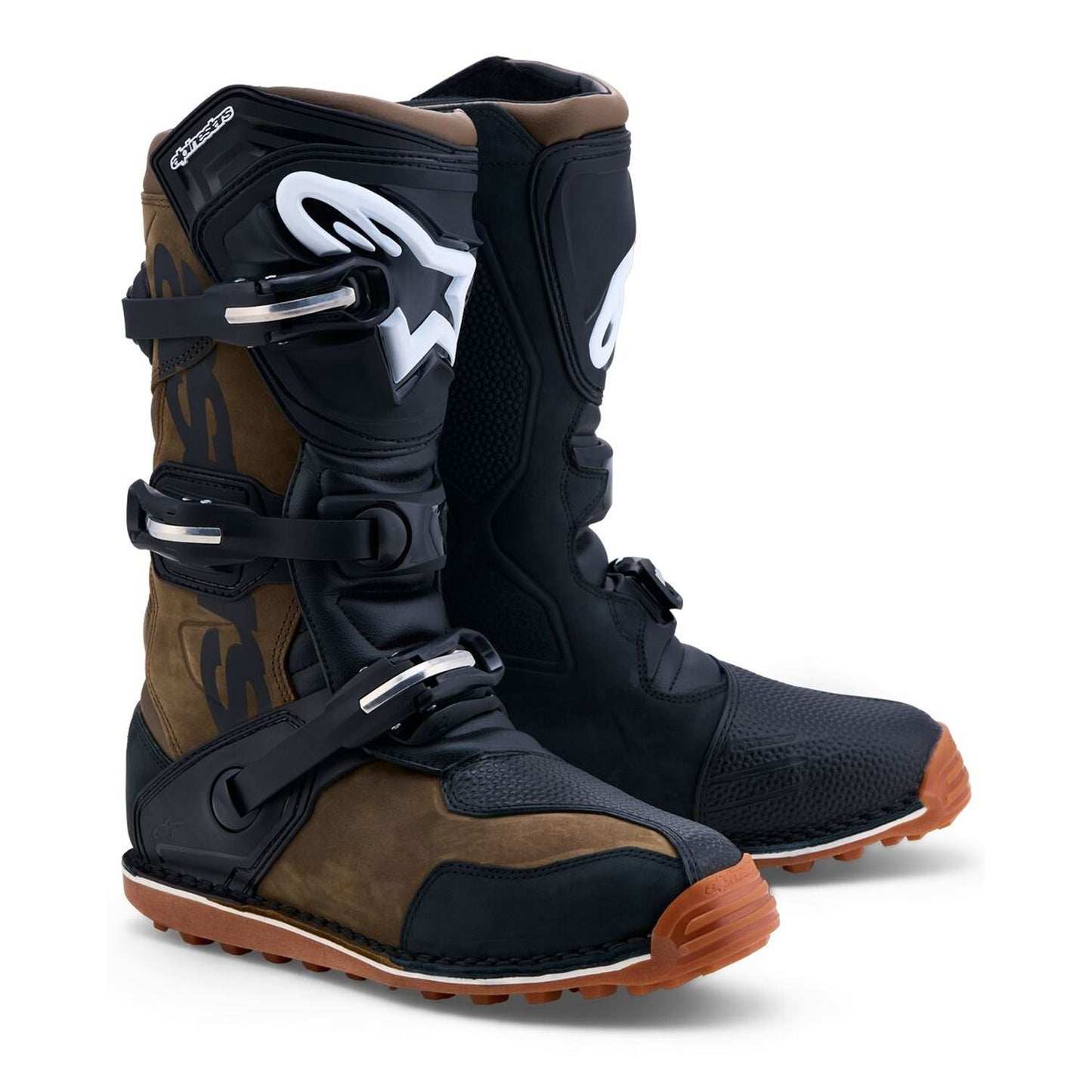 Alpinestars 2027 Tech-T Trials Boots Brown Black Gum