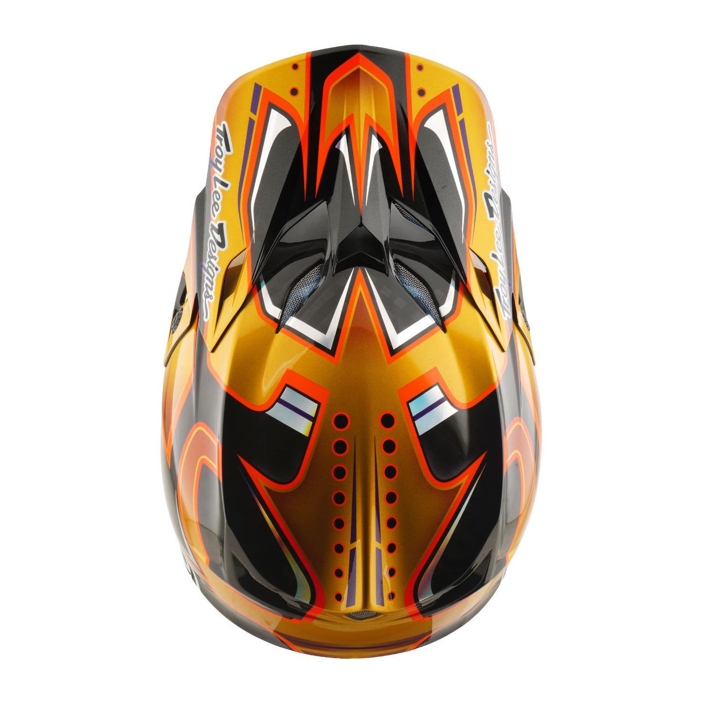 Troy Lee Designs Spring 2026 MX SE5 Carbon Overspray Helmets Gold