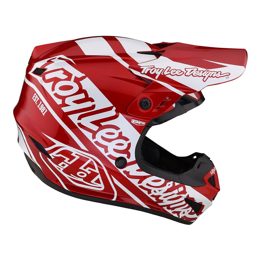 Troy Lee Designs 2025 GP Helmet Slice Red White
