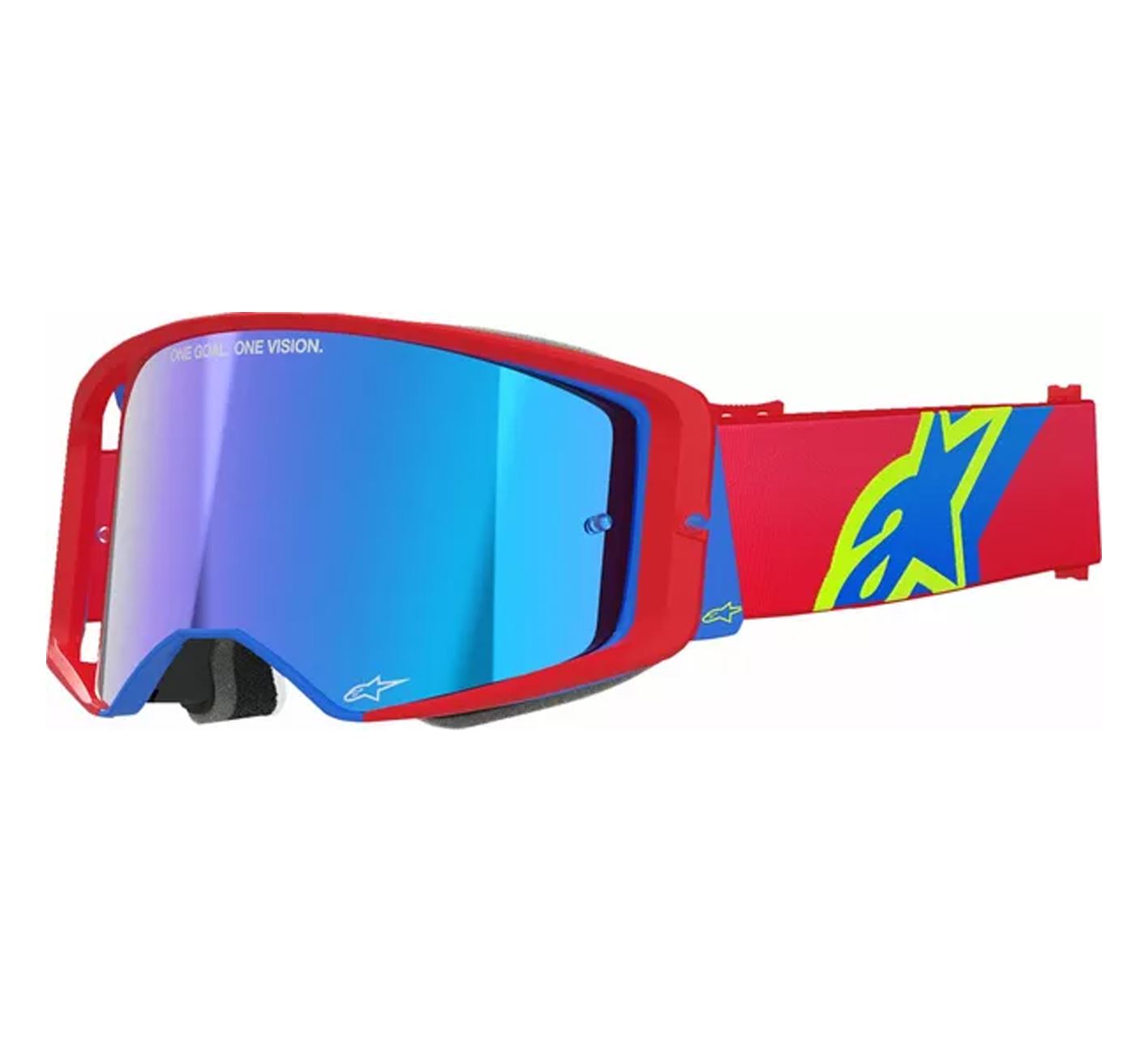 Alpinestars 2025 Goggles Supertech Corp Absolute Vision Red Blue Mirror Blue