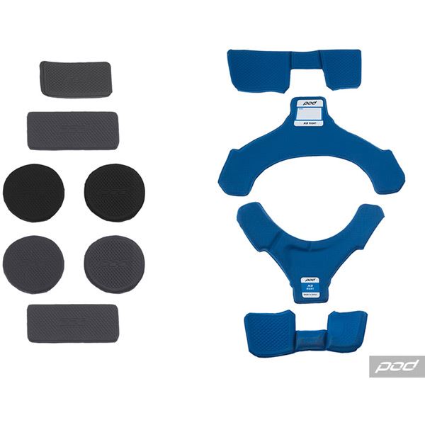 Pod Active Motocross Knee Brace Pad Set K8 Blue Left